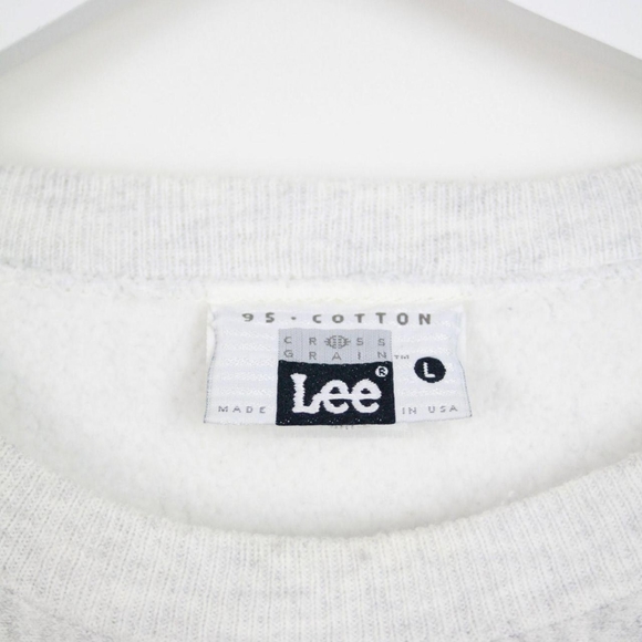 90s Lee Cross Grain Premium Quality Sweatshirt (Large) - Picture 4 of 4